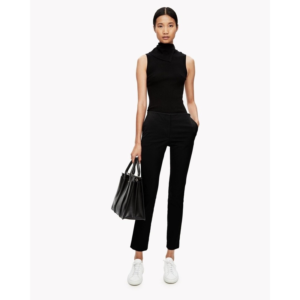 Theory Tennyson Neoteric Slim Ankle Length Pants Black NWT‎ Size 0 $255